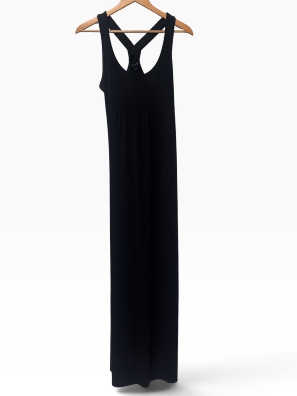 Banana Republic Black Twisted Knot Racerback Maxi Dress Medium Empire Waist